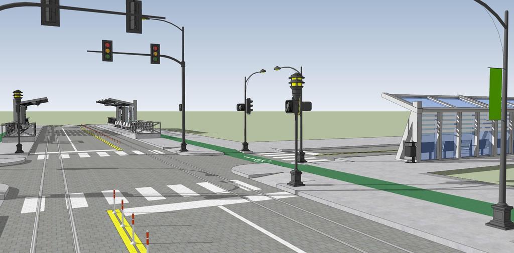 Tram Stop, Improved Bus Stop, and Intersection of NE 65 th Street and 12 th Avenue NE
