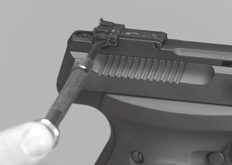 2 Unload the pistol as explained previously, make sure the chamber is completely unloaded.