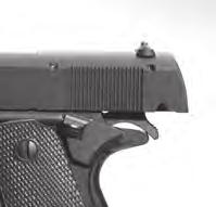 DO not use unorthodox sighting methods. You will have observed when cocking the pistol that the slide moves rearward about ½" past the rear of the frame (Figure 14).