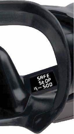 SET SAFETY STOP DEPTH AND TIME Press <S-SIDE> button: Toggle OFF/3/5 minutes Press <A-TOP> button: