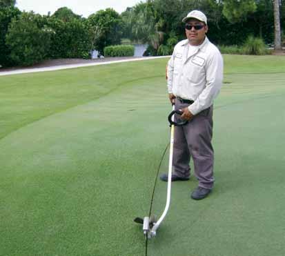 James Sprankle, CGCS says he s a stickler for keeping the greens and collars well defined at The Loxahatchee Club in Jupiter, FL. Photo by Joel Jackson.