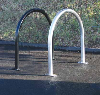 from 50mm steel tube Three finishes available galvanised or galvanised and powder coated black or to a choice of 8 RAL colours (see bottom of page) Choose from surface mounted or sub-surface mounted