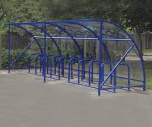 Kimmeridge Cycle Shelter Stylish cycle shelter will protect your cycles from all weathers Cycle storage for up to 18 cycles Will protect your cycles from extreme weather conditions Supplied with