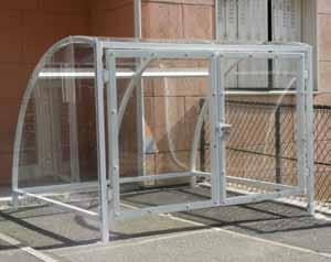 Holton Buggy / Tricycle Shelter Suitable for use outside crèches, nurseries and playgroups Secure storage for up to 4 buggies Can also be used as a tricycle storage shelter Steel frame is robust and