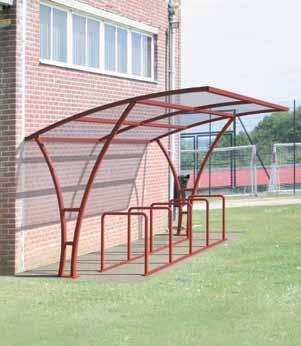 Peveril Cycle Shelter Attractive design to keep cycles safe and secure Popular design cycle shelter will protect cycles from the elements Can hold up to 24 bicycles Modern stylish design will suit