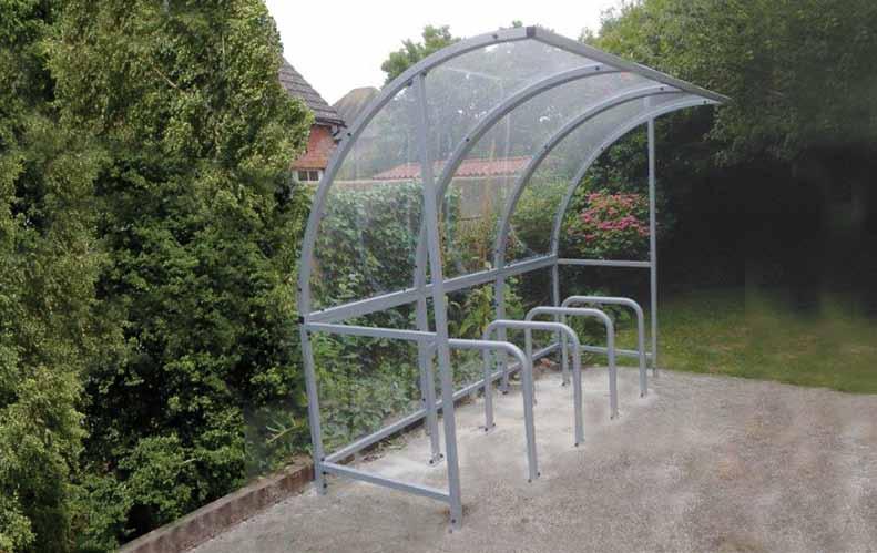 Model Shown: QNCHS23ZC Holton Cycle Shelter Keeps cycles tidy and protected from all weather conditions See through panels reduce risk of vandalism and theft Modern, stylish design will suit any type