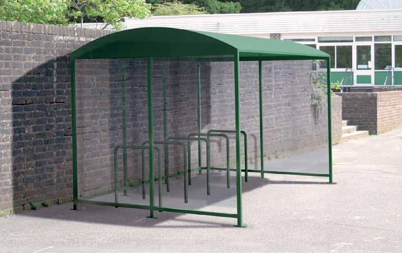 Model Shown: QNSHPC3 Sandford Cycle Shelter Provides excellent protection for your cycles Provides protection for cycles from extreme weather conditions Supplied with Sheffield Cycle Stands which