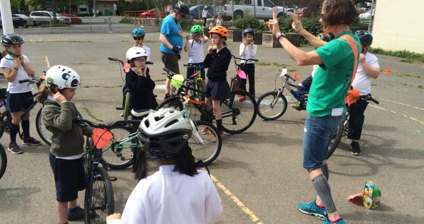 Implementation Education and Engagement Bike skills course One division at Cloverdale participated in the kids' bike skills course, which featured three hours of on-bike practical training, teaching