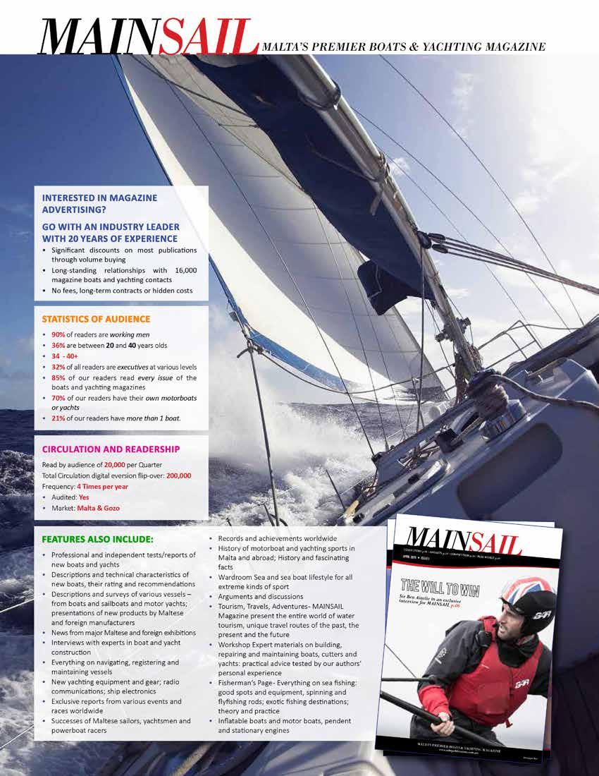 Malta s premier Boats & Yachting magazine Interested In Magazine Advertising?