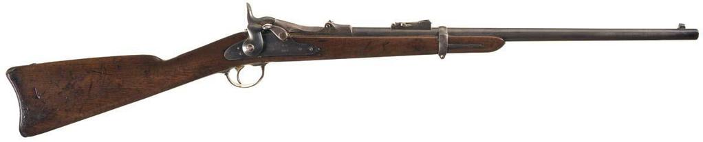 Lot 3515: Desirable Custer Era U.S. Springfield Model 1873 Trapdoor Carbine with Indian Markings The Allin System's performance in the Indian Wars is much debated.