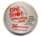 19 Hornady One Shot Case Sizing Wax Simply dab on your index finger and thumb, then apply to cartridge case before sizing. HN9989....... 2.25 oz. Tin........$9.
