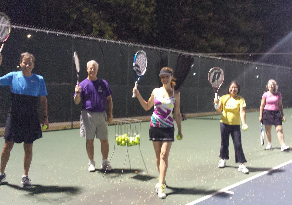 Adult Outdoor Ages: 18 and up Improve your game and have fun testing your skills against other players at your level! Bring your racquet and wear comfortable clothing and tennis shoes.