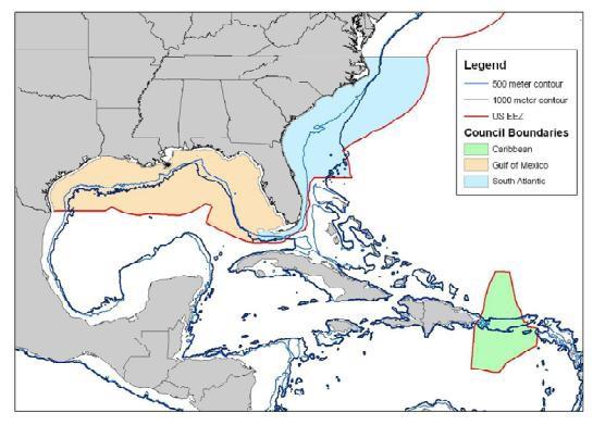 Figure 11. Fishery management council boundaries in the southeast US (SEDAR 2009). Figure 12.