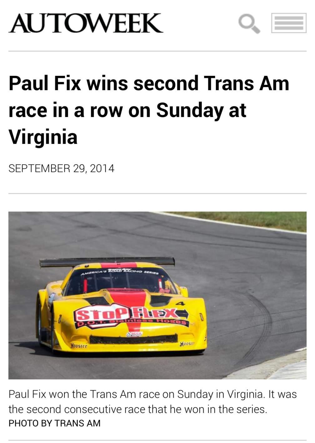 Media and PR Initiatives/Coverage»» A continued initiative in 2015, the Trans Am Series will partner with