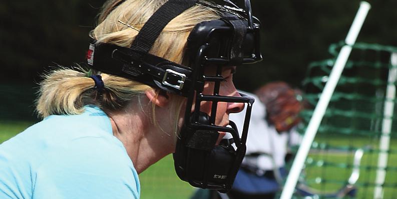 Protective Equipment Slowpitch softball is often played without the use of batting helmets or protective equipment for catchers, and the rules do not require them.