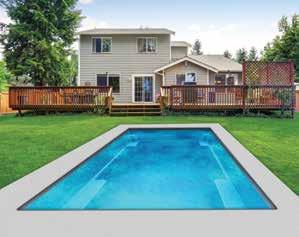 This pool typically serves as a beautiful centerpiece for a courtyard scene, but it can also be retrofitted with spa jets for a more relaxing swim.