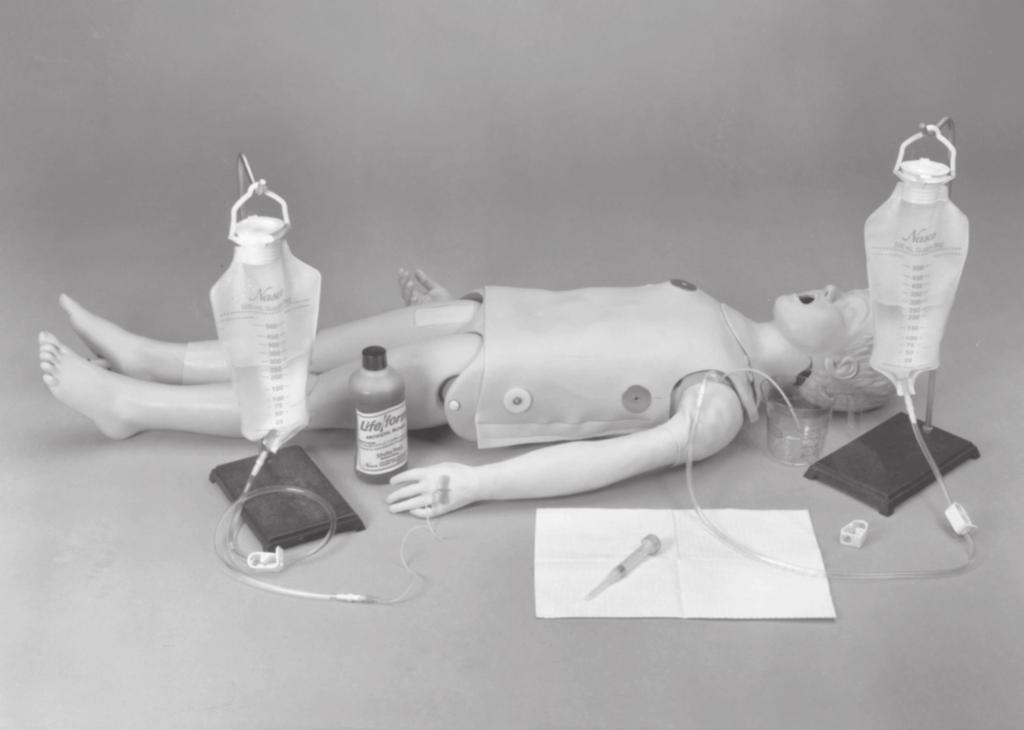 General Instructions for Use: The Injectable Training Arm comes with all of the supplies necessary to perform most procedures. Figure 2 A. Attaching the Arm to Your Resusci Junior* Manikin: 1.