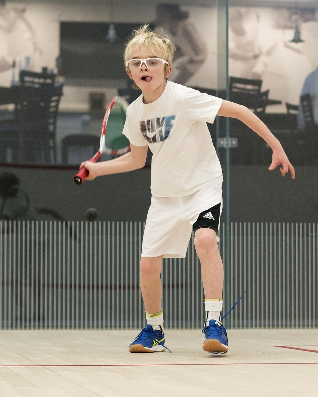 Highlights: girls and boys are encouraged to participate in weekly squads, the Junior Squash Club Championship and the year-end Junior Squash Awards Banquet!