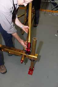 Left and right is determined when standing between the Front and Rear Cross Frame Assemblies and facing the front. A Frame Assembly Normally the A Frame Assembly is shipped assembled, but not pinned.