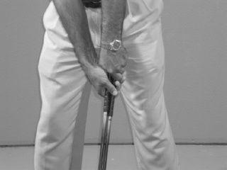 TwoClub Drill Purpose: The two club drill will help you feel the shoulders start the downswing. In the downswing you ll feel your weight braced against your front leg.