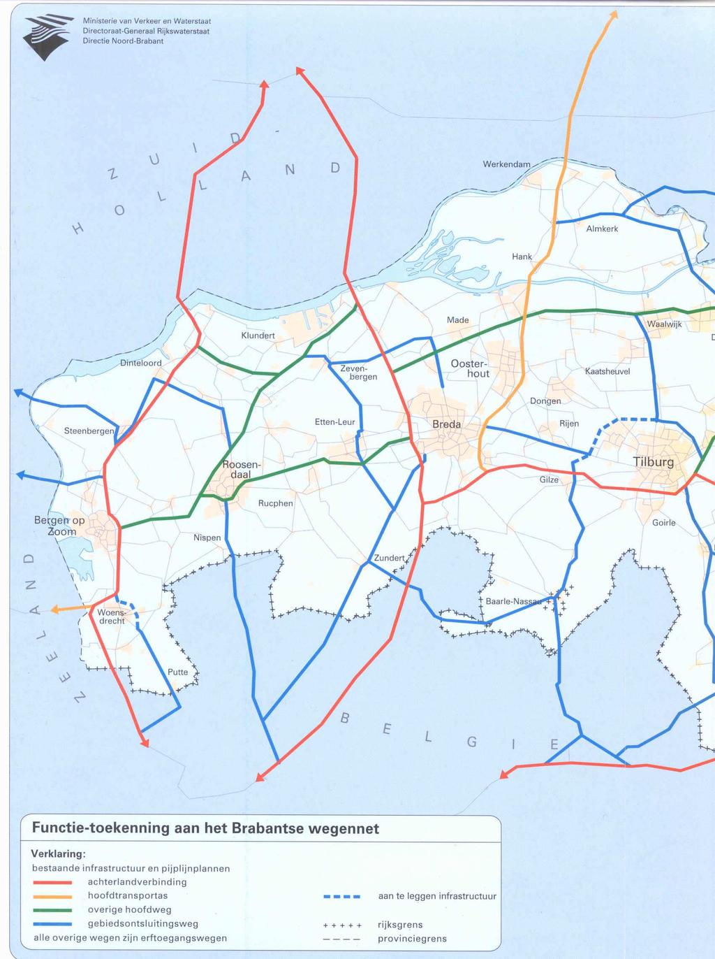 through road (international) through road (national) through road (regional) distributor road Figure 8: Example of road categorizing plan of a Dutch province Noord Brabant 3.