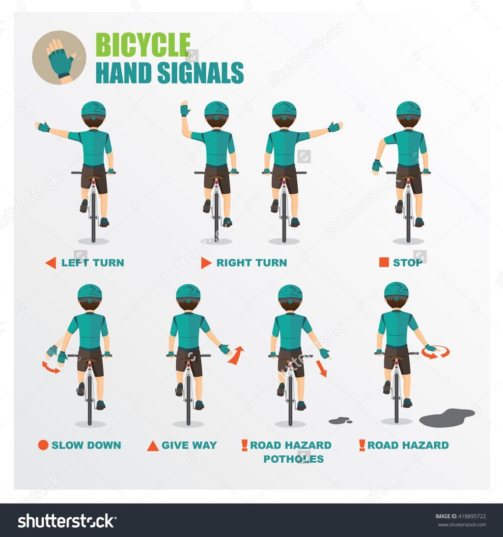 Signaling Proper signaling helps other cyclists and drivers know your intentions.