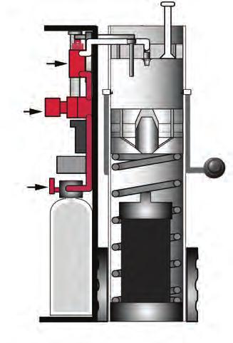 The pressure regulator is adjustable to help the hammer fire consistently in different climates and at different altitude.
