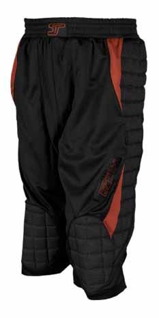 Armortex padding on hips, outer leg, lower back, thick waistband with drawstring. Stretch fabric in the crotch and inner leg and back of knee for flexibility.