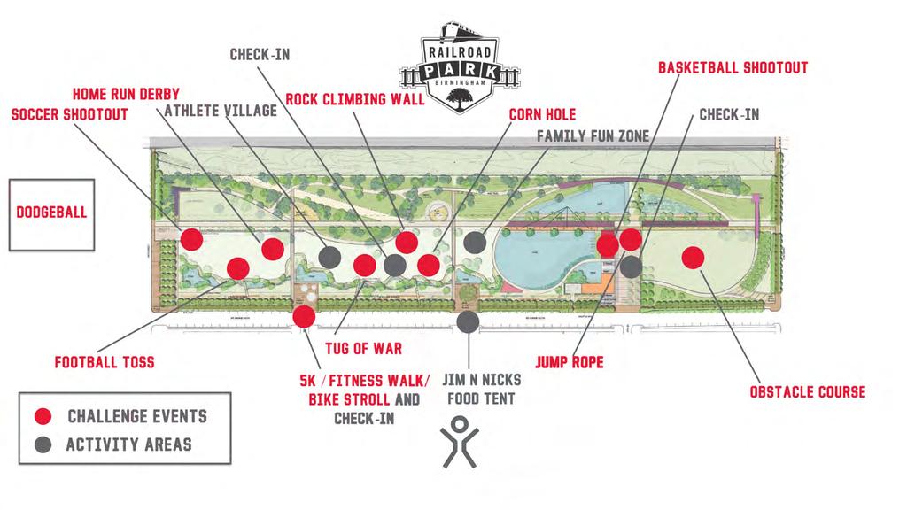 Event Map/Diagram Inclement Weather Information The Chick-fil-A Corporate Challenge will proceed in rain or shine conditions.