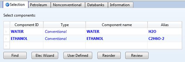 4.10. We will now create a simulation for the separation of ethanol and water using the DSTWU model.