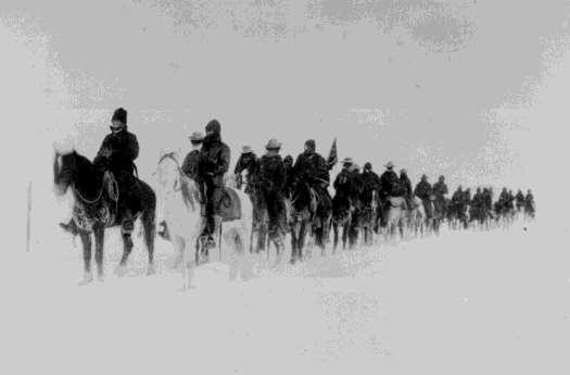 Wounded Knee Massacre (1890) The Lakota were on their way toward the Pine Ridge Reservation. The US cavalry intercepted them and ordered them to hand over their weapons.