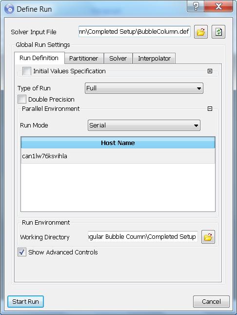 Running the Solver When the Solver Manager Define Run form appears, click Start Run It
