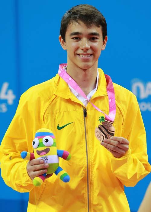 Hugo CALDERANO (BRA) won the first table tennis Olympic medal for Latin America at the Nanjing 2014 Youth Olympic Games.