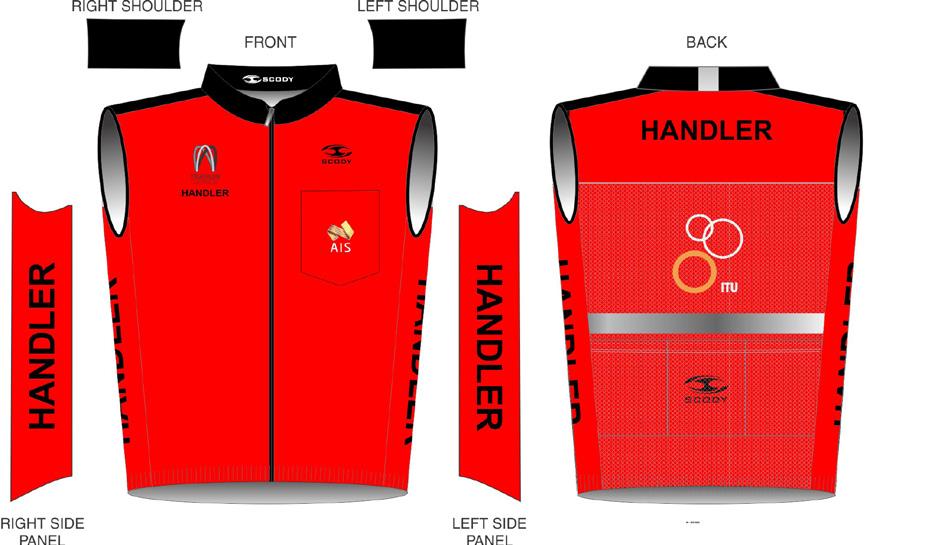 GENERAL BRANDING ITEMS 5.5. HANDLERS KIT Both swim exit assistant and athlete s personal handlers must be clearly identifiable.