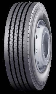 reliable front tyre for delivery trucks and city buses, Nokian NTR 32 17.5 features a sturdy four-rib tread pattern that offers stability and ensures good handling properties.