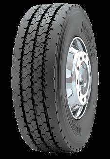 Four zigzagshaped groove tread pattern and sturdy shoulders improve the durability and stability while reducing stone trapping and improve driving comfort.