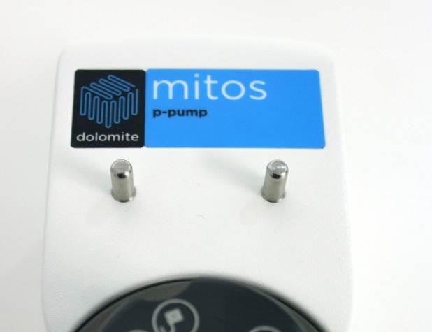 8.2 Connection to the top of the Mitos P-Pump Connect tube from Mitos P-Pump to Flow Sensor Connect tube to system Fig. 2.