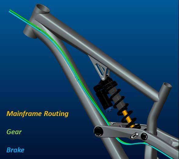CABLE ROUTING Rear Triangle Routing: Internal gear