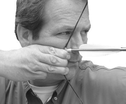 Anchor Anchor is your rear sight for aiming. Use the corner of your mouth to start As you pull the string to your face, touch your index or middle finger to your canine tooth, and hold.
