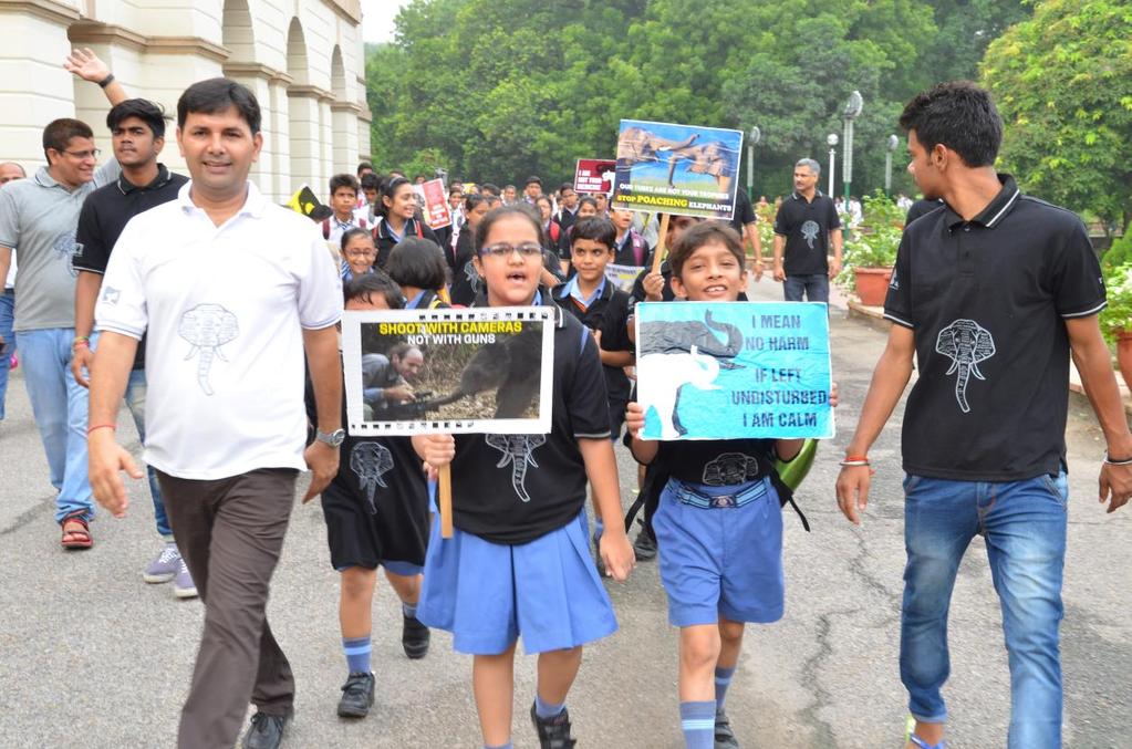 Elephant conservation march by