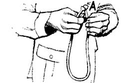 The Snap Knot The magician shows a rope without a knot on itʼs end. The magician snaps the rope a few times and as if by magic a knot appears at the end of the rope!