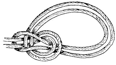 Bowline on a Bight The "Bow-line on a Bight" is just as easily made and is very useful in slinging casks or barrels and in