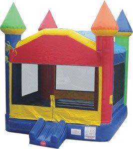 Bounce House The Rainbow Bounce House is a wonderful addition to any party or event. This inflatable has almost 300 square feet of jumping space, allowing up to 10 kids inside at a time.