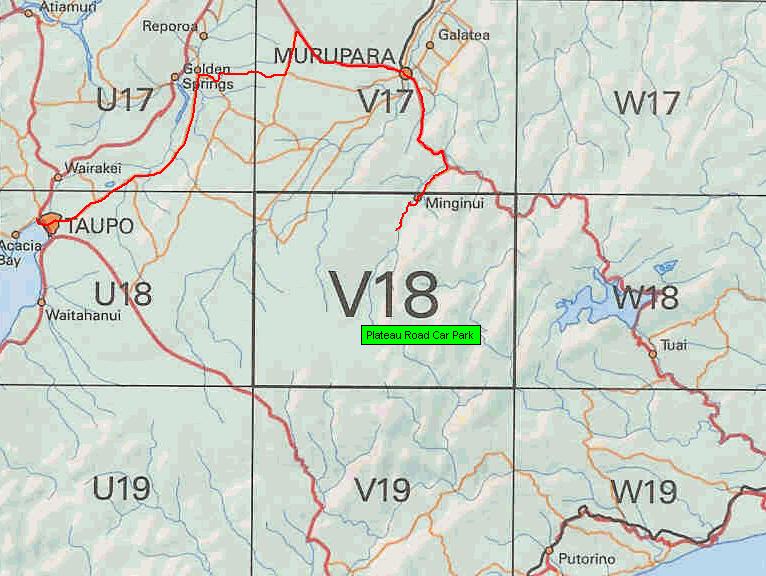 VERN S CAMP from Minginui Map: Kuratau, 1:50,000 V18 Refer Figures 1, 3, 4 and 5 GPS: Geodetic Datum 1949 Refer Figure 10a (Geographic) and 10b (NZ Grid) How to get to START: From the police station