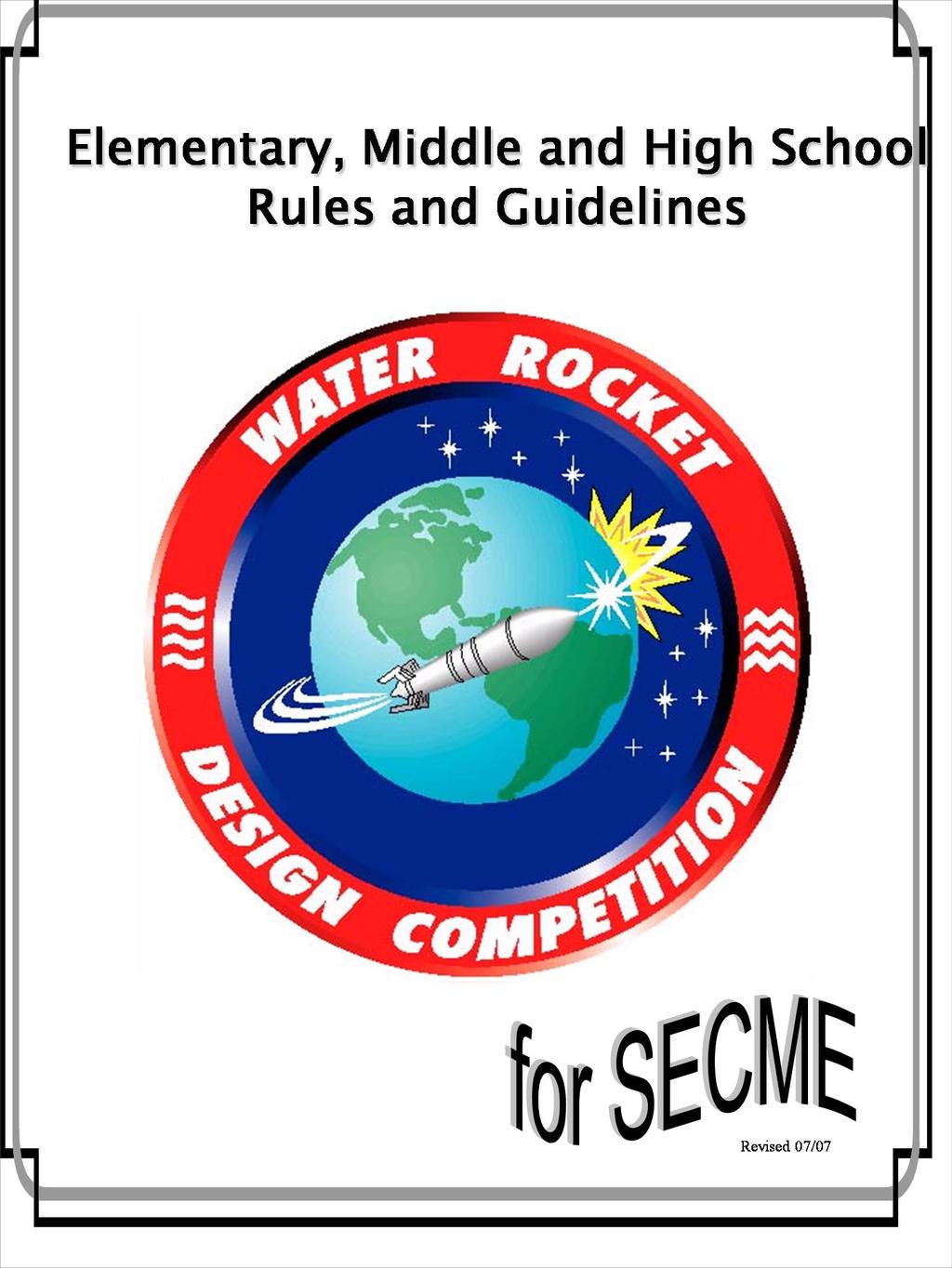 The objective of the contest is for each rocket contestant to design and construct a water rocket using a 2-liter bottle as the pressure vessel that is propelled by water and air which will be