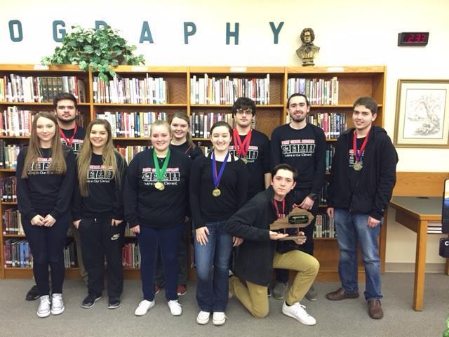 Matt Halcomb Jacob Farris Jacob Fugate Ryan Stamper Zack Hall Alex Davidson Madeline Sluss Zoey Mills Megan Jones In Written Assessment, there were six tests and Perry Central had THREE first place