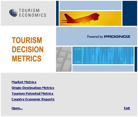 Our flagship product Tourism Decision Metrics Dynamic tool for international market analysis Covers 180 countries Forecast model is global and linked to