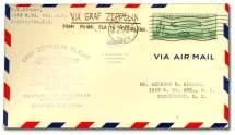 S. Ak ron Tac ti cal Train ing Flight Car ry ing Mail, Roessler printed ca chet on silver en ve lope with 5 Bea con & 3 Olym pics tied Lakehurst, Aug 1; handstamped flight ca
