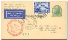 Estimate $350-500 541 Ger many, 1930 (18 May - 6 Jun), Round-the-World Flight, Friedrichshafen - Friedrichshafen (Michel 68a.