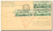 WORLD AEROPHILATELY: Zeppelin Flight Postal Cards 566 567 570 566 United States, 1930 (18-19 May), South Amer ica Flight, Friedrichshafen - Se ville (Michel 62Ga.